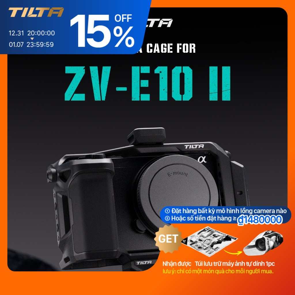 Tilta Sony ZV-E10 II Full Camera Lồng Cho Máy Ảnh Sony Chụp Khung Bảo Vệ Mở Rộng Phụ Kiện DSLR Giàn 
