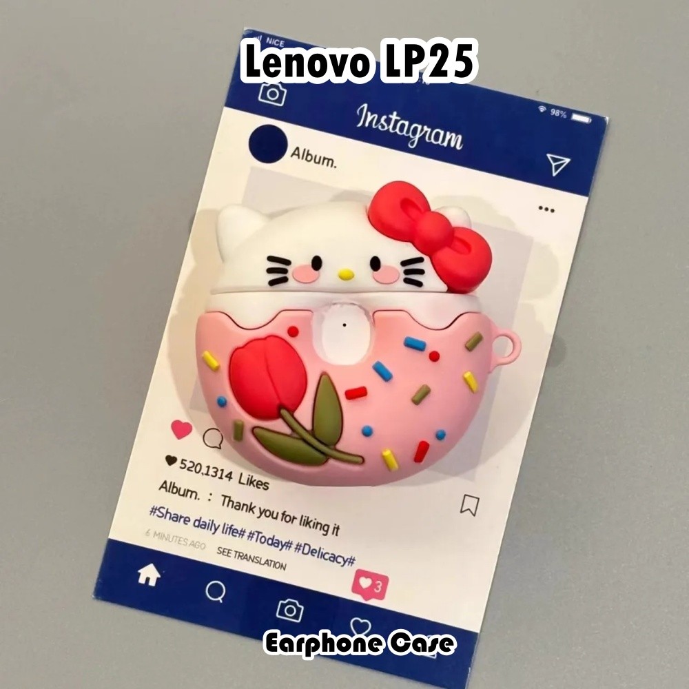 【imamura】Cho Lenovo LP25 ốp tai ng Case phim hoạt hình Dễ thương Vỏ Bảo Vệ Hộp Sạc Tai Nghe