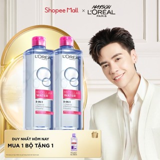  Bộ 2 nước tẩy trang dưỡng ẩm mượt da 3in1 L'Oreal Paris Micellar Water 400ml 