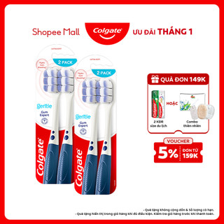  Bộ 4 Bàn chải Colgate Gentle Gum Expert lông dày siêu mềm ôm sát nướu giảm chảy máu nướu 