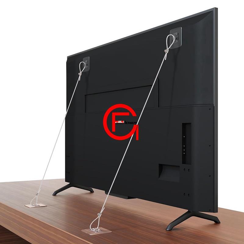 [Giá tốt nhất] 6 Gói Dây đeo an toàn TV 42Inch có thể điều chỉnh, Đồ nội thất chống dính không khoan