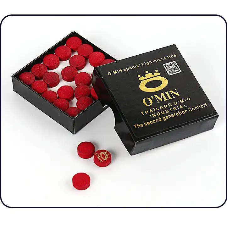 Đầu cue Snooker 10mm, đầu cue da thật, phong cách Omin / CAM, cực mềm, điều khiển quay, 2 cái / bộ, 