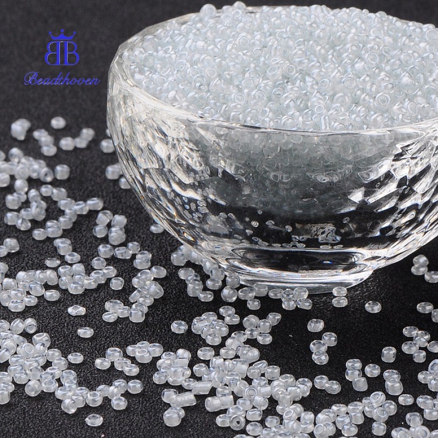 Hạt thủy tinh trong suốt đường kính 2mm, 30000 cái/pound