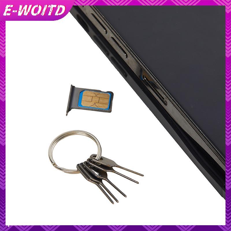 E-WOITD 5 Cái / bộ Thẻ SIM Eject Pin Dụng Cụ Chìa Khóa Kim Thẻ SIM Khay Đựng Eject Pin Cho Điện Thoạ