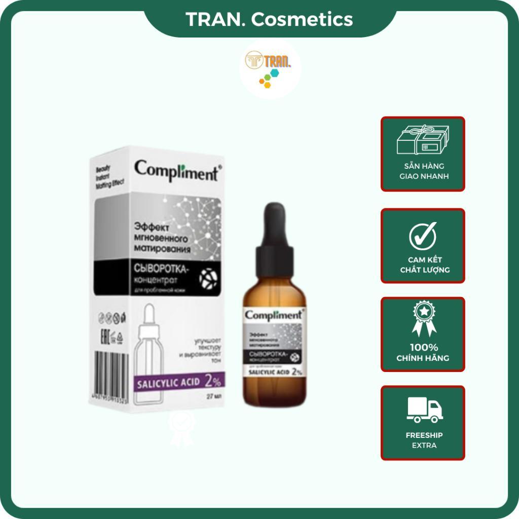 Serum Compliment, Serum Bha 2% Compliment Làm Sạch Sâu Se Nhỏ Lỗ Chân Lông, Kiềm Dầu, Hỗ Trợ Giảm Mụ