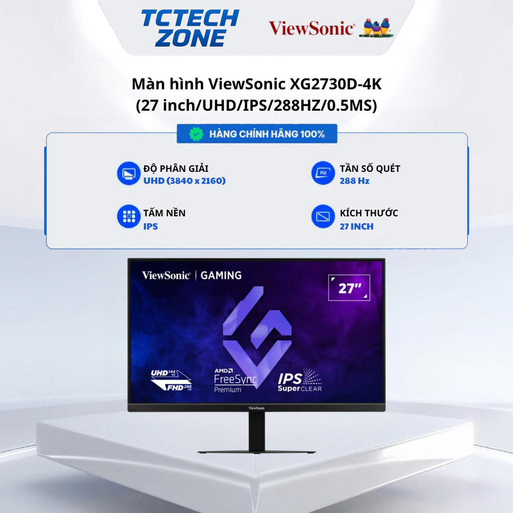 Màn hình chơi game Viewsonic XG2730D-4K  27 inch, 4K, Dual Mode Chính Hãng 100%