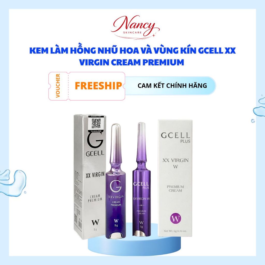 Kem Làm Hồng Nhũ Hoa Và Vùng Kín GCell XX Virgin Cream Premium mẫu mới