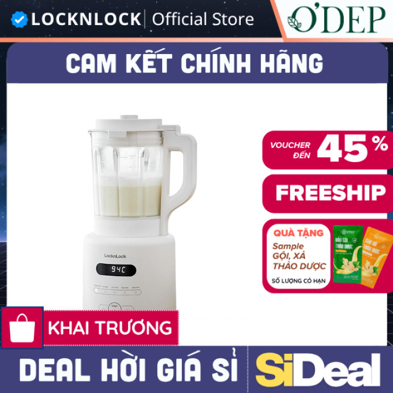 Máy làm sữa hạt đa năng LocknLock 1.75L Chính hãng, lưỡi dao 8 cánh, điều khiển cảm ứng EJM426IVY - 