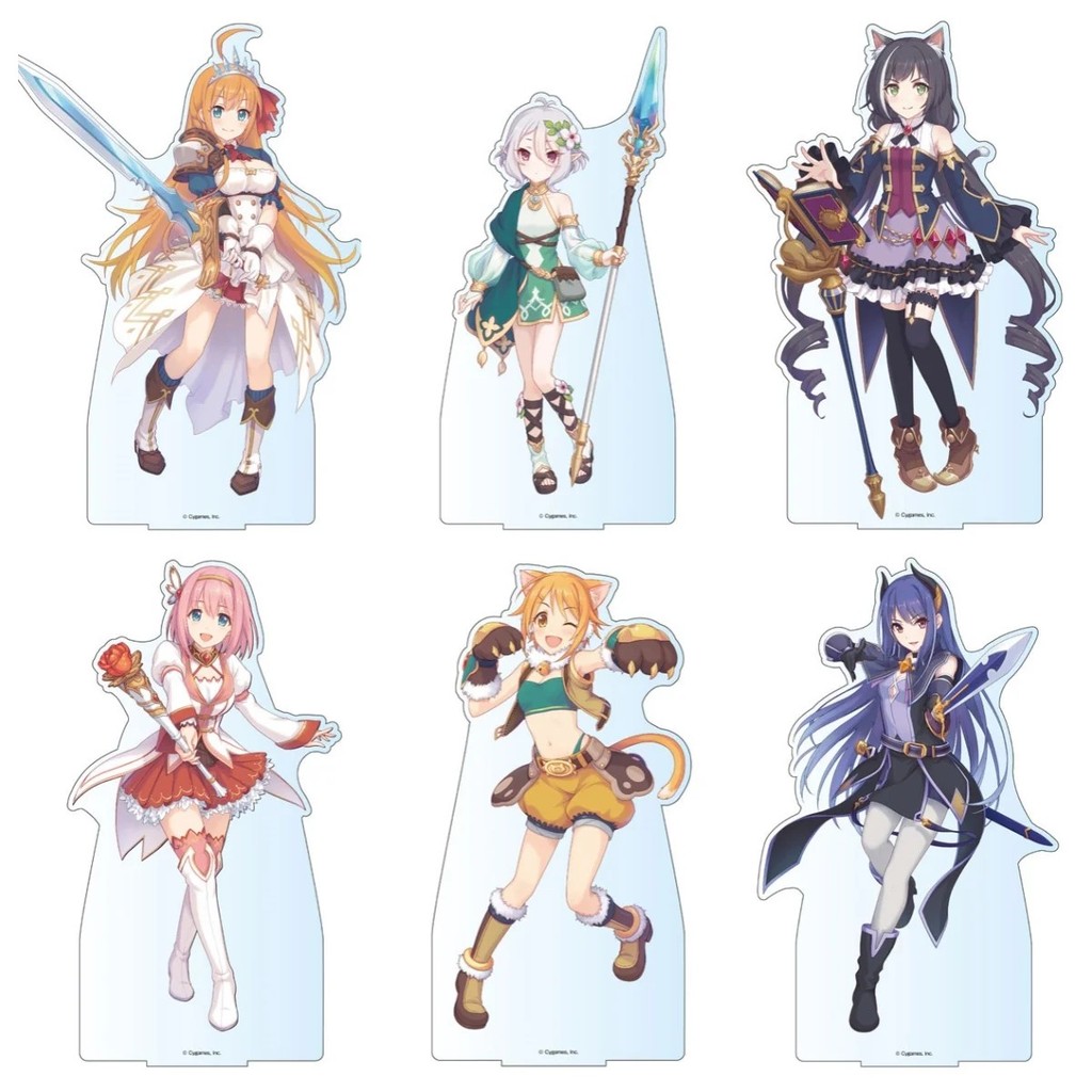 Standee Anime Princess Connect Re:Dive mô hình mica acrylic trang trí bàn học 15cm nhân vật Pecorine
