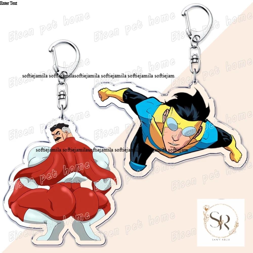Popular Adult Animated Superhero Invincible Keychains for Accessories Bag Omni Man Keyrings Je
