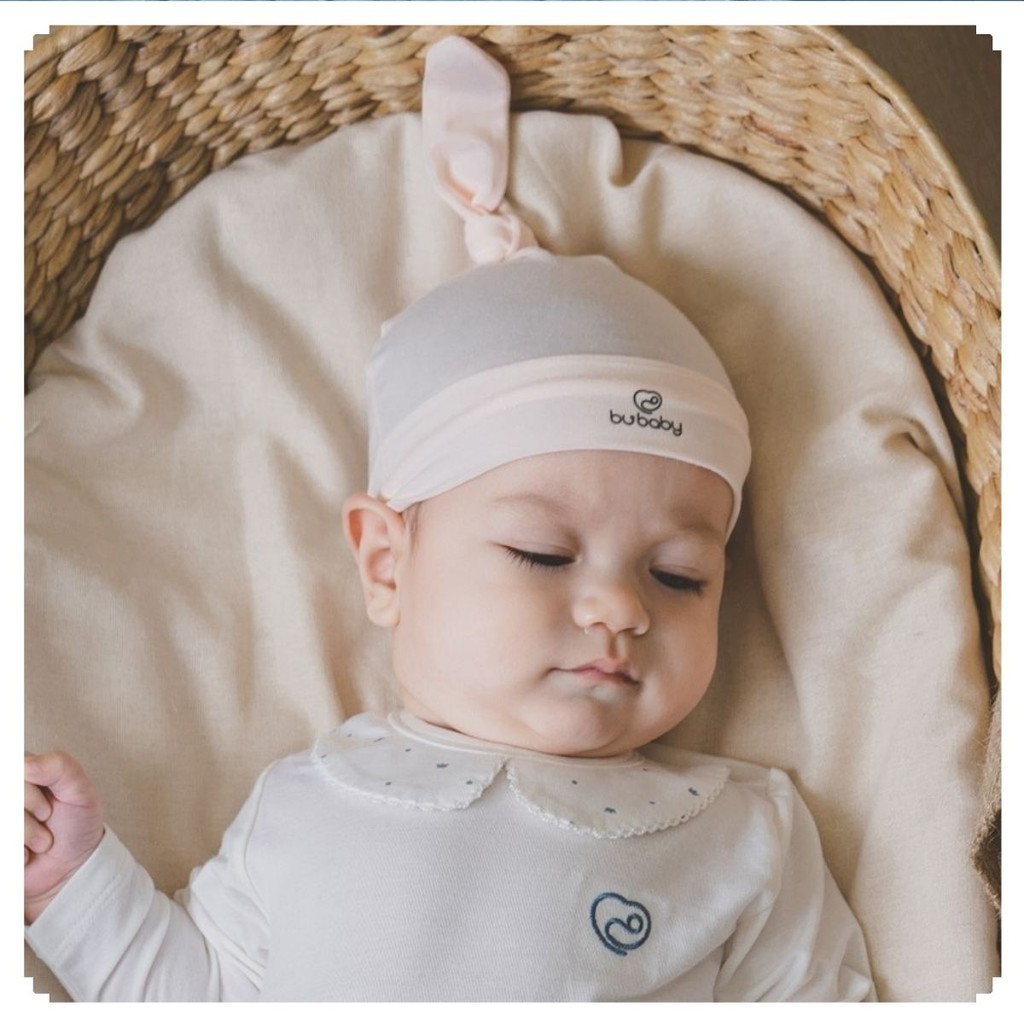 BU Baby Mũ nút thắt Bambus cho bé sơ sinh ABB192400 - Bambus -  sơ sinh - Mũ  - Bao tay Bu baby