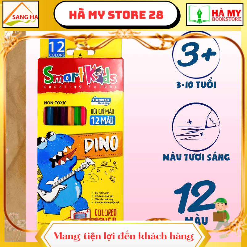 (1 Hộp) Bút chì màu Dino - BITEX