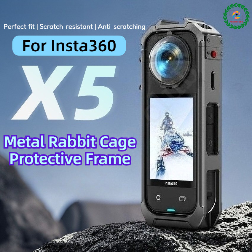 Lồng Thỏ Kim Loại Cho Insta360 X5 / Khung Bảo Vệ Kim Loại Cho Insta360 X5