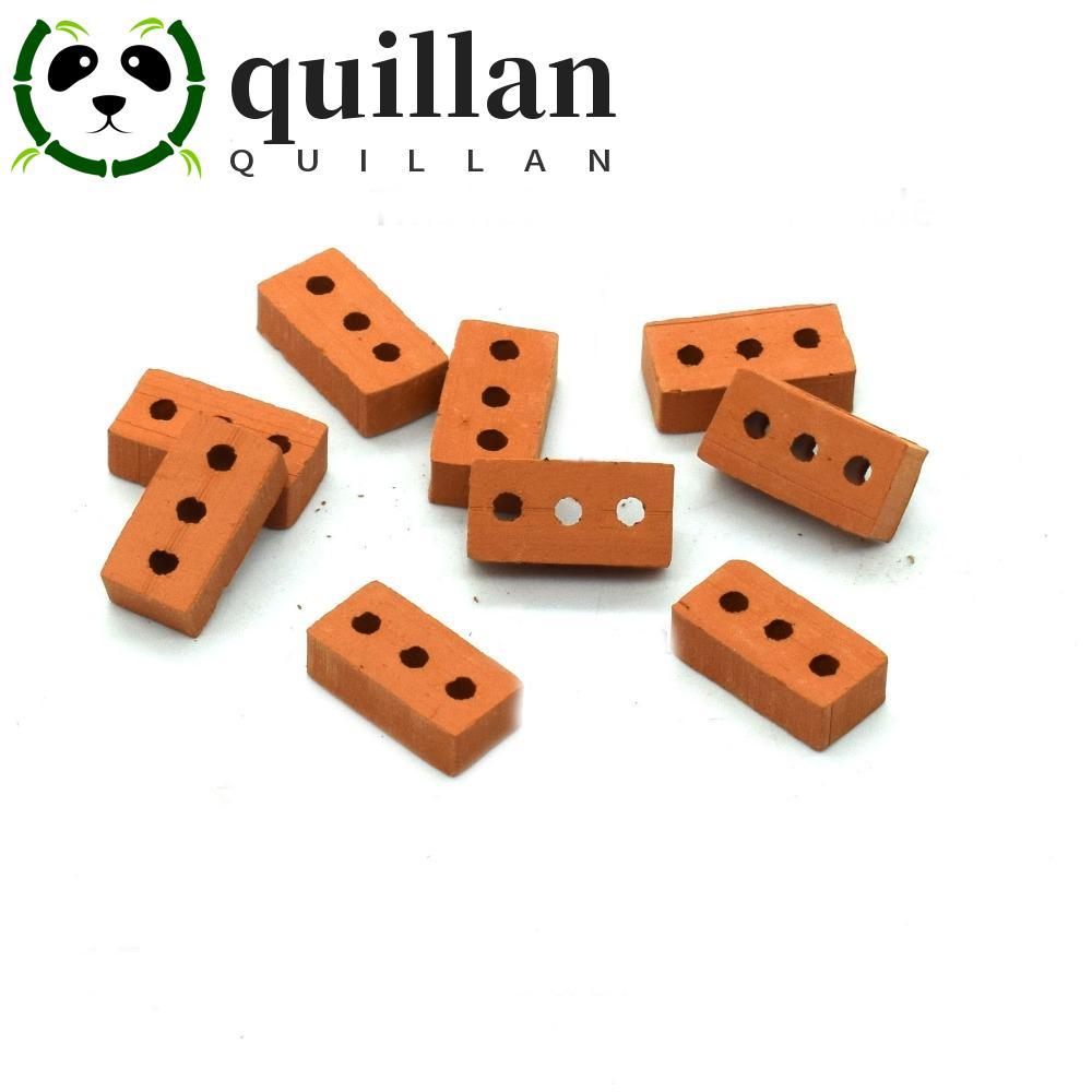 Mô hình gạch mini thật QUILLAN, 1 / 12 1 / 16 Đồ chơi gạch giả DIY nhỏ, Gạch mini tỷ lệ 1 / 12 Đỏ Mi