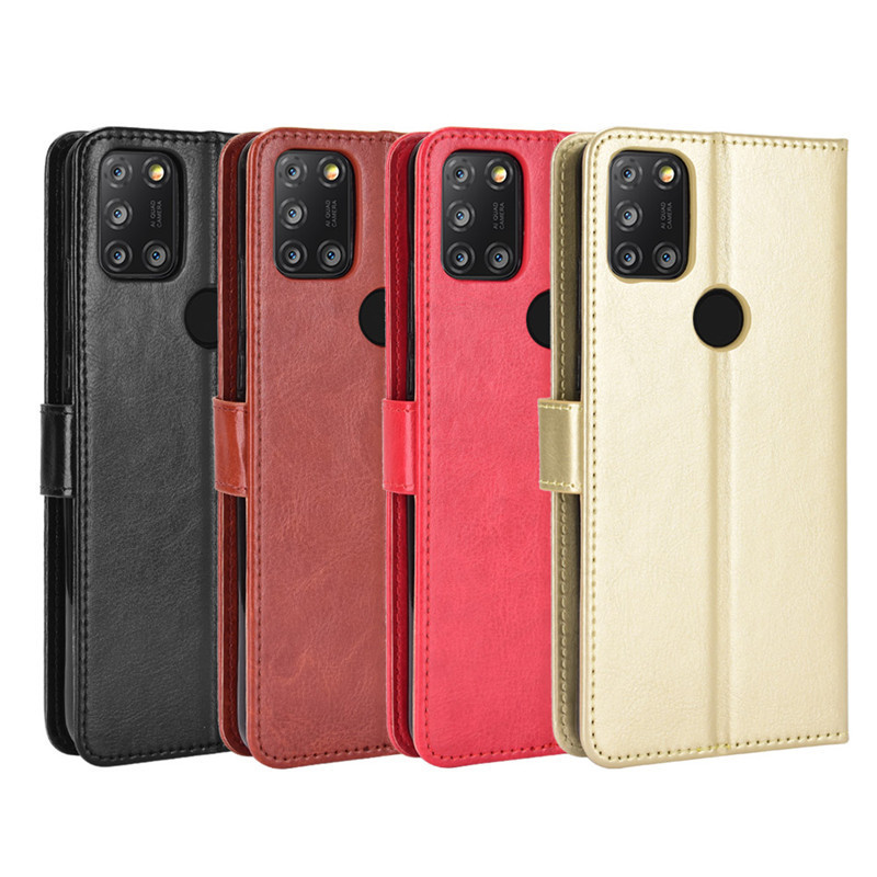 Alcatel Alcatel Alcatel 3X 2020 Ốp Điện Thoại Ví Đựng Thẻ Phong Cách Vỏ Bảo Vệ Họa Tiết Ngựa Điên Ba