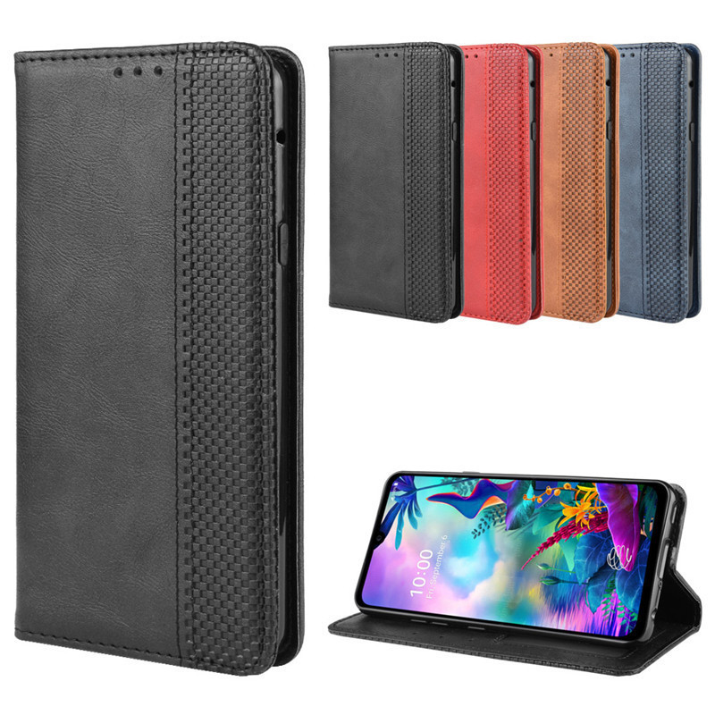 Ốp điện thoại LG G8X ThinQ Vỏ da lật LG V60 ThinQ 5G Vỏ bảo vệ Thẻ từ tính V50S