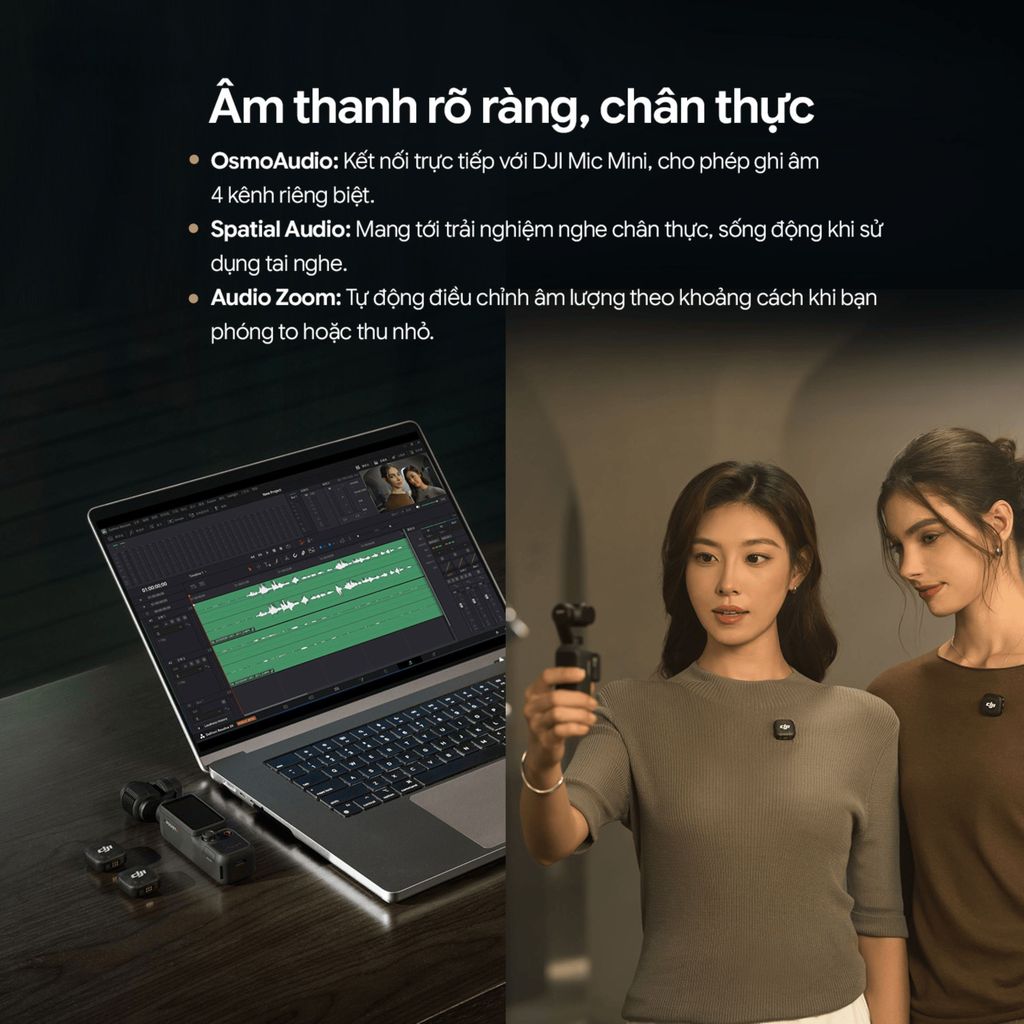 DJI Osmo Pocket 4 Gimbal Tích Hợp Camera Chất Lượng Cao, Bộ Nhớ Trong 107GB - Bảo Hành Chính Hãng | BigBuy360 - bigbuy360.vn