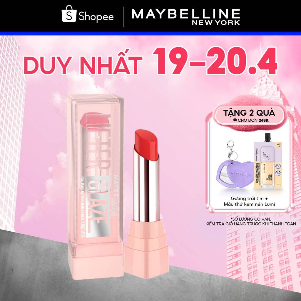 Son bóng dưỡng Maybelline New York Lifter Glaze cho môi mềm ẩm mướt, mọng thạch Cherry 2.8g | BigBuy360 - bigbuy360.vn