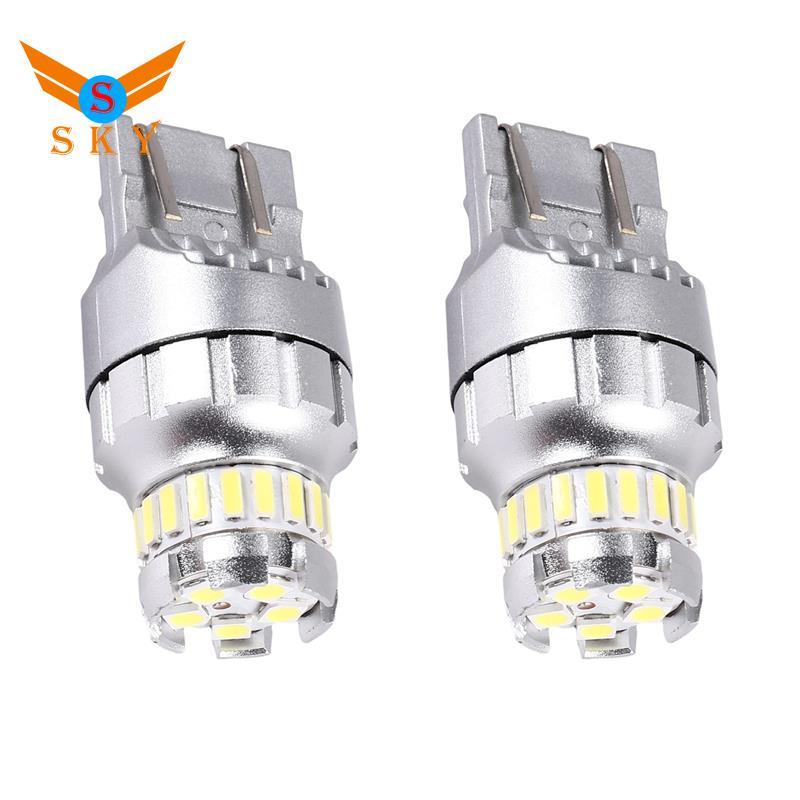 2 Chiếc Xe T20 7440 W21W LED Canbus Đèn Ngược 7443 Bóng Đèn LED