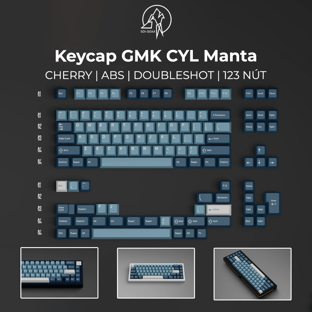[HỎA TỐC HN - HCM] Keycap Cherry GMK CYL Manta ABS Doubleshot