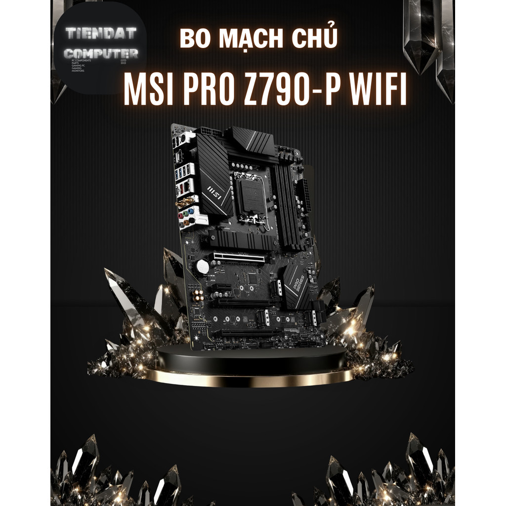 MSI PRO Z790-P WIFI Motherboard - Intel Z790, Socket 1700, ATX, 4 RAM Slots, DDR5, 2.5 Gigabit LAN C
