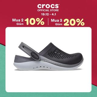  Giày Clog Trẻ Em Crocs Literide 360 - Black Slate Grey 