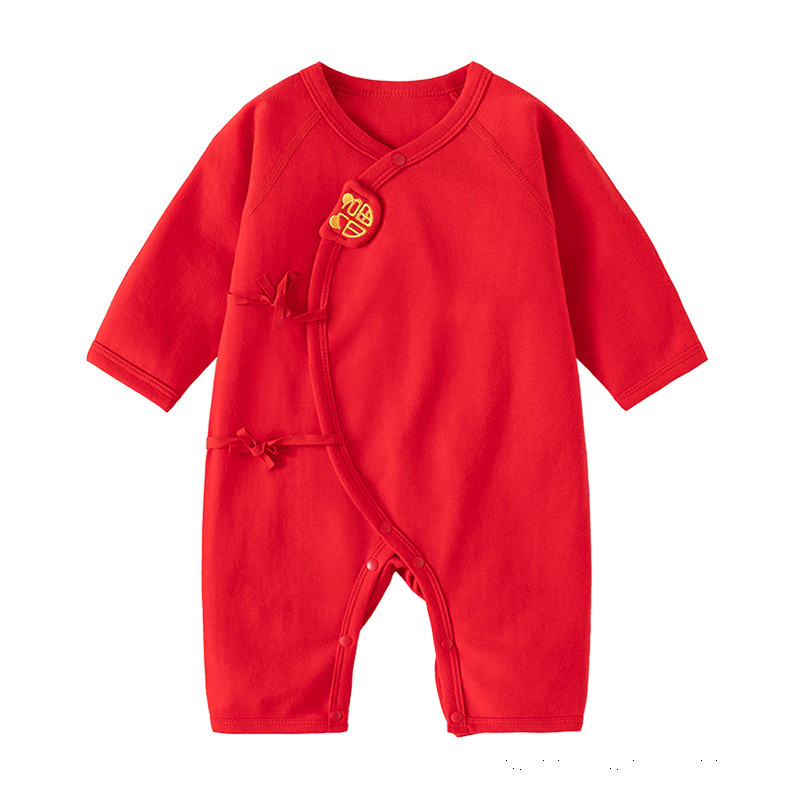 Baby One Month Old Outfit Newborn Cotton Clothes Baby Jumpsuits Long Sleeve Cotton L7gA