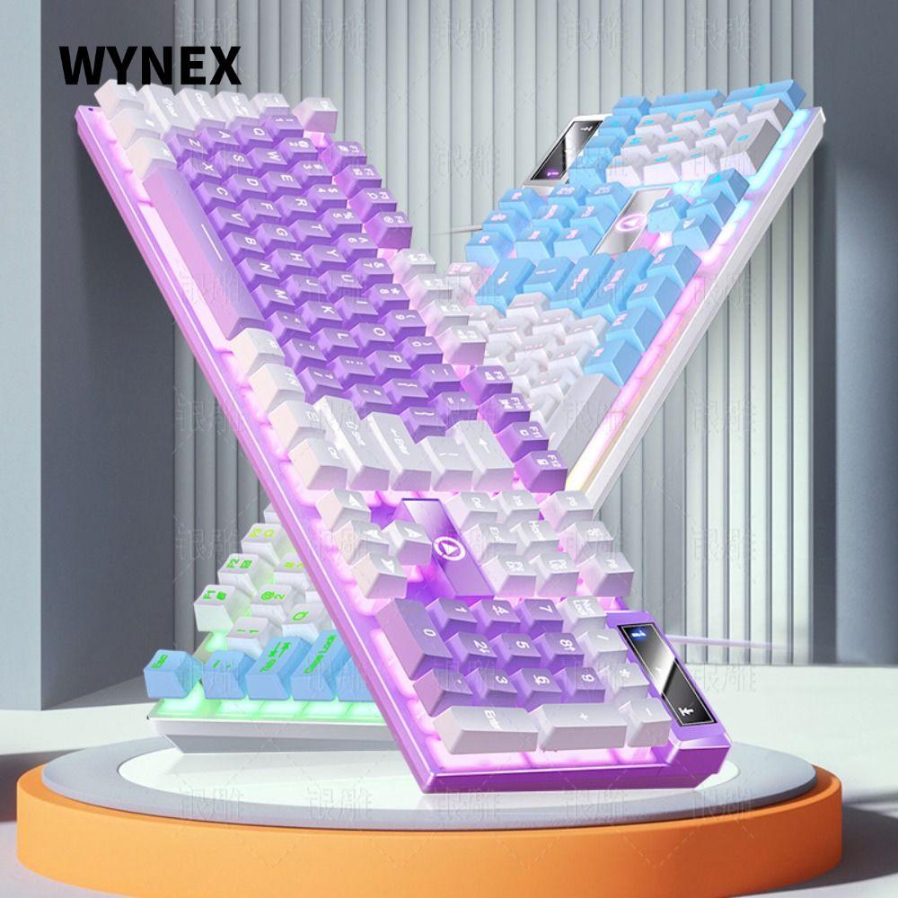 Bàn phím chơi game WYNEX, Bàn phím có dây phát sáng K500, Giao diện USB cảm giác cơ khí 104 phím Bàn