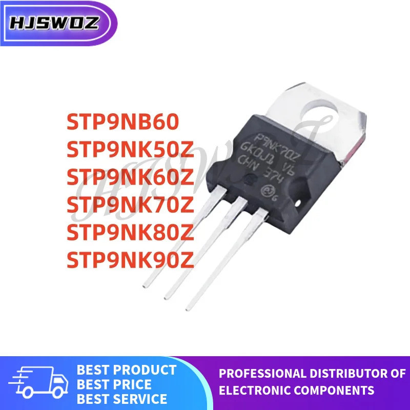 5 Chiếc STP9NK50Z STP9NK70Z STP9NK80Z STP9NK90Z STP9NK60Z STP9NB60 P9NK50Z P9NK70Z P9NK80Z P9NK90Z P