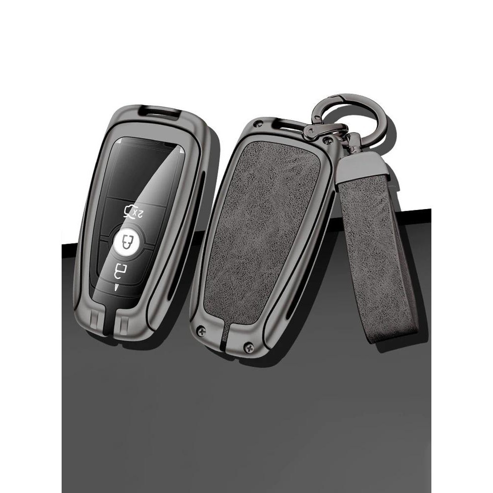Hợp Kim Kẽm Da Ô Tô Từ Xa Chìa Khóa Bao Da Bảo Vệ Cho Xe Ford Raptor F150 Explorer Mustang Fusion Es