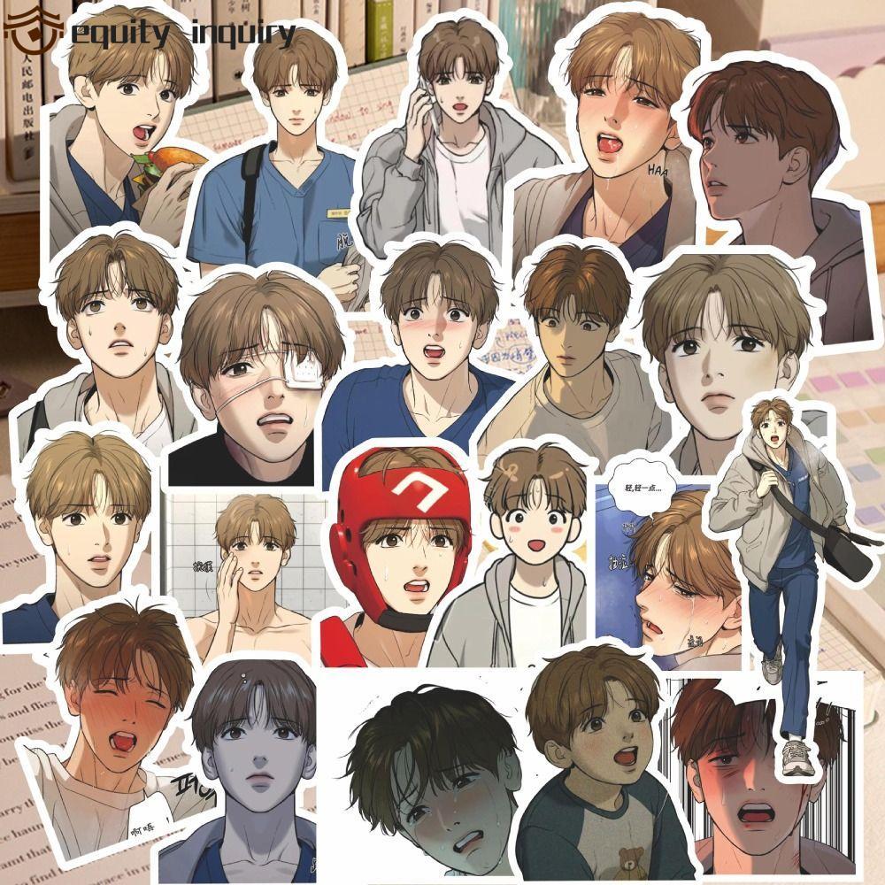 YÊU THÍCH YÊU THÍCH Hàn Quốc BL Manwha Jinx Sticker, BL Manwha Jinx Anime Joo Jaekyung Manga Sticker