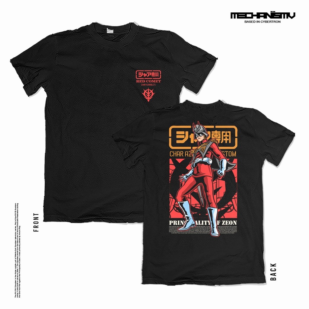 Áo thun Graphic Tee Char's Aznable Red Comet, thiết kế tùy chỉnh, size XS đến 5XL