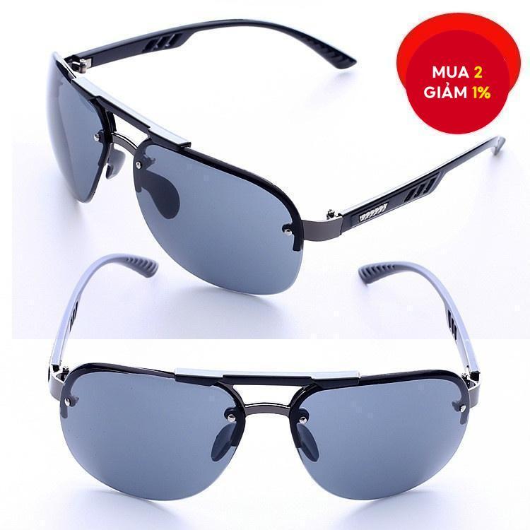 Kính râm không vành F Kính cá tính có thể che phủ Kính râm lái xe nam
