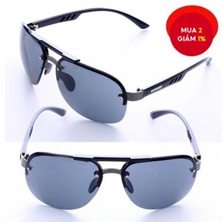 Kính râm không vành F Kính cá tính có thể che phủ Kính râm lái xe nam