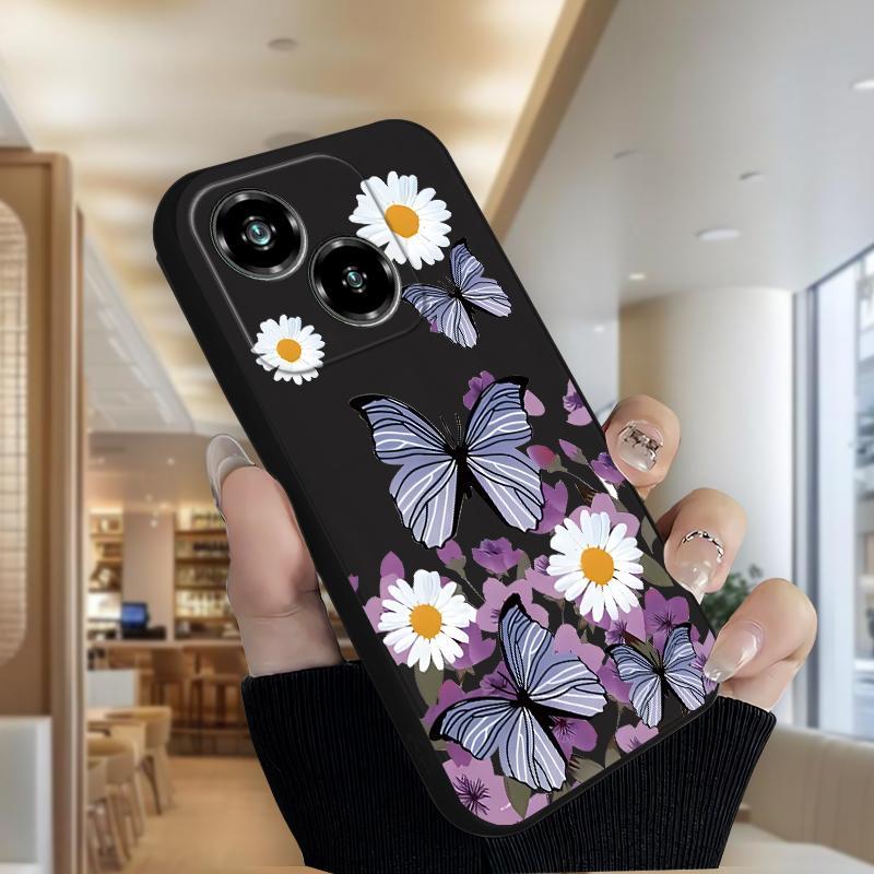 Ốp Điện Thoại Cho ZTE Nubia Focus Pro 5G Nubia Air Nubia Neo 2 5G Bướm Hoa Mờ Mềm Mại Mặt Sau Chống 