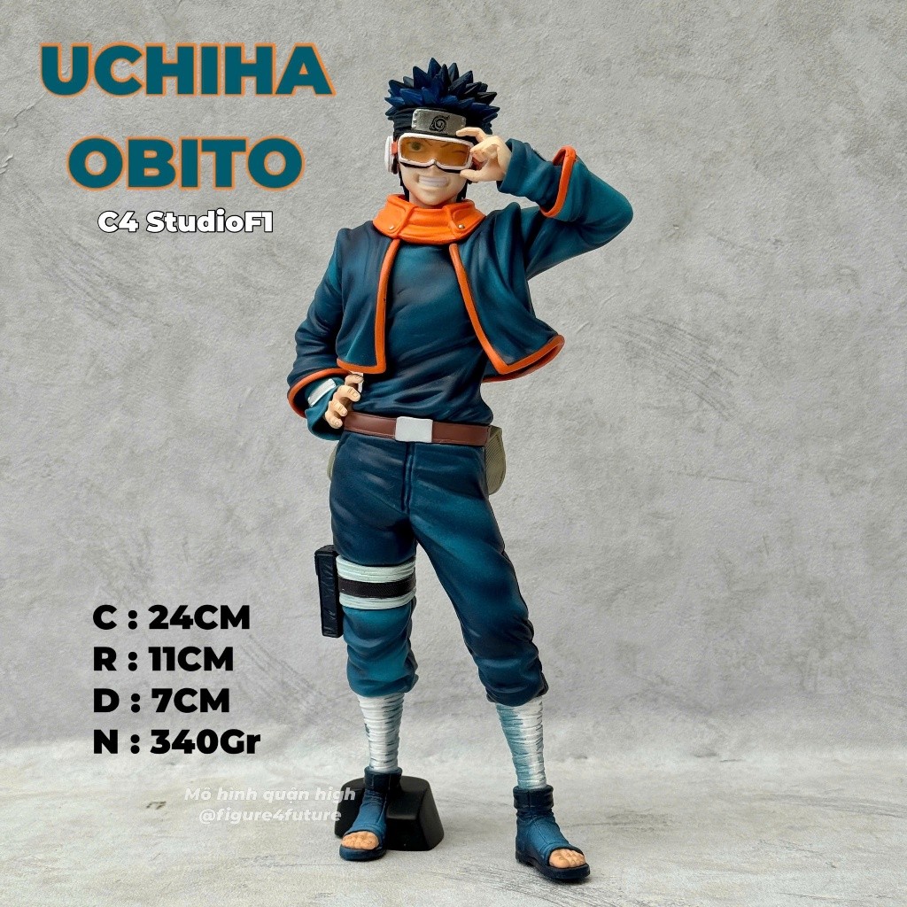 Mô hình Uchiha Obito lúc nhỏ cao 24cm - Obito C4 studioF1 Uchiha - Obito dáng đứng - Tobi Naruto
