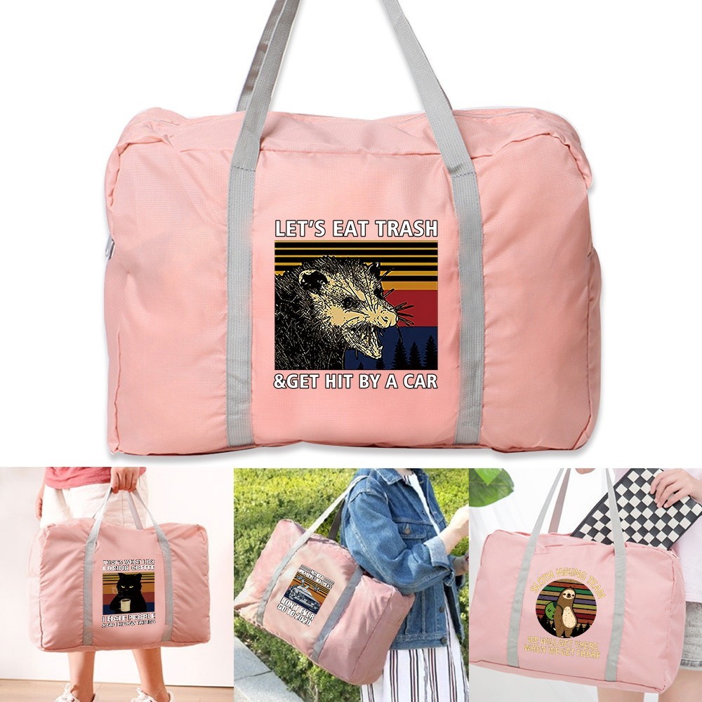 Travel lipat FoldableTravel Bag Handbag Outdoor Camping Luggage Storage Zippers Foldable Toiletries 