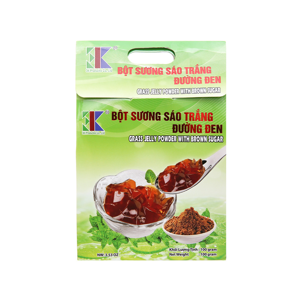 Bột sương sáo trắng đường đen 3K hộp 100g