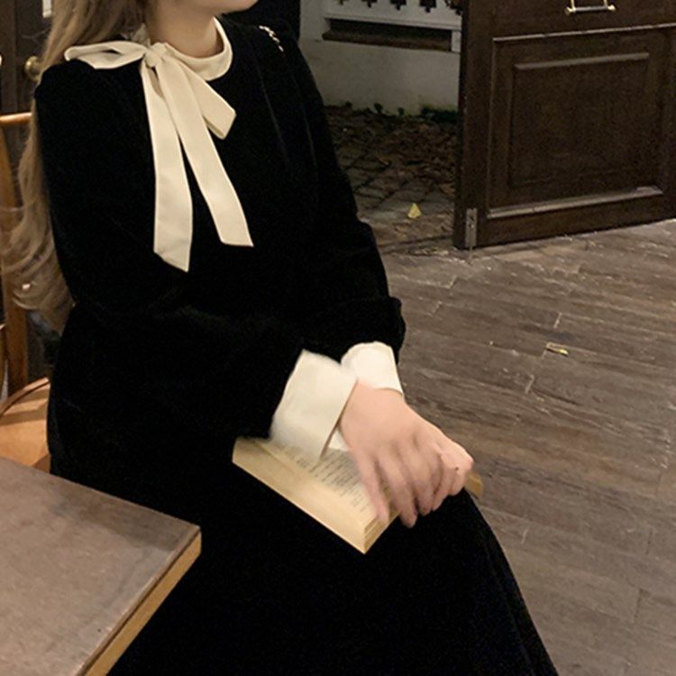 [Jinsuibaoge Flagship Store] Don 't Annie Plus Size Đầm Pháp Cảm Thấy Mùa Thu Béo Ôm Hơn Nhìn Phong 