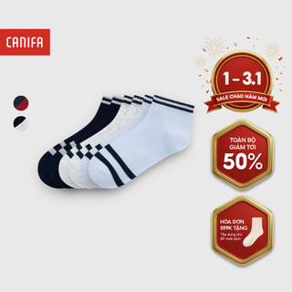  Combo 3 đôi tất trẻ em CANIFA cổ thấp phối kẻ 2AX25A002 