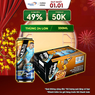  Nước tăng lực Wakeup 247 vị Cà phê hương Whisky- Thùng 24 Lon x 320ml 