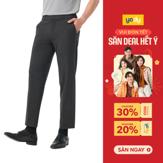  Quần âu nam Yody quần tây cạp chun vải thoáng khí mềm mịn tôn dáng TRA - QAM7027 