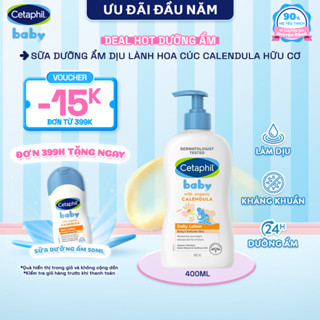  Sữa dưỡng ẩm dịu lành cho bé CETAPHIL BABY LOTION WITH ORGANIC CALENDULA 400ML 
