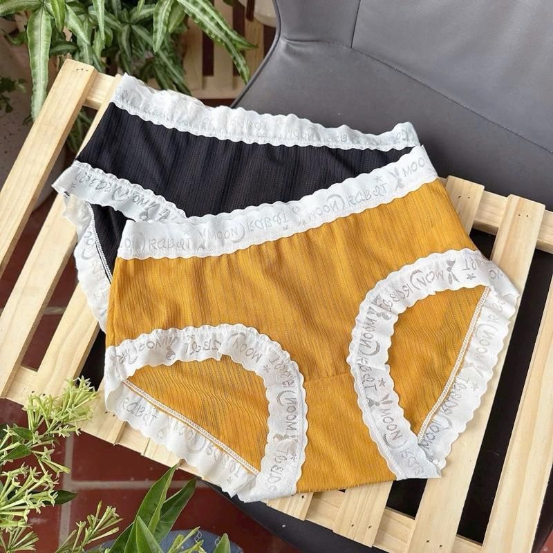 Sét quần lót nữ lụa ren tàng hình cao cấp hoạ tiết tăm mềm, lưng cao, điệu đà, sexy (hàng loại 1) - 