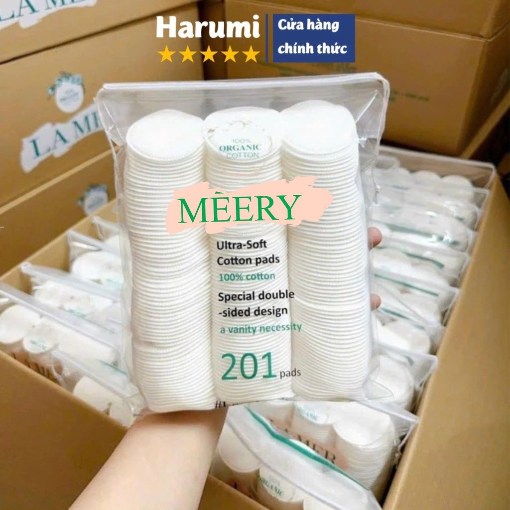 Bông Tẩy Trang Méery 201 Miếng 100% Cotton, Lamer Bông Tẩy Trang Lamer Chính Hãng 201 Miếng Cao Cấp