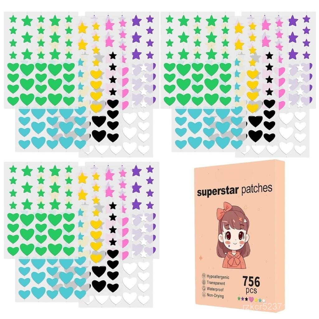Miếng dán Hỗ trợ giảm mụn Star Pimple cho mặt, 756 Đếm miếng dán Hỗ trợ giảm mụn dạng keo Starface Z