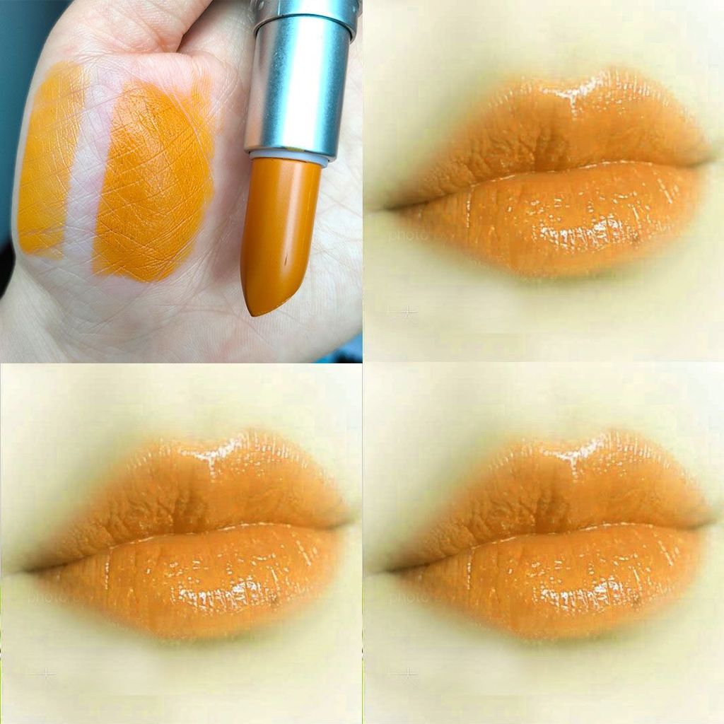 New Product#Orange Lipstick True Orange Bright Yellow Matte Finish Long-lasting Base Color Adjustmen