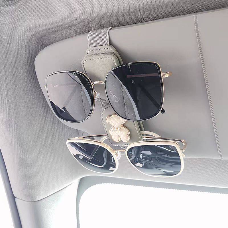 【Ready Stock】 Dual-Use Car Glasses Clip Main Driving Sun Glasses Sunshade Storage Universal Modifica