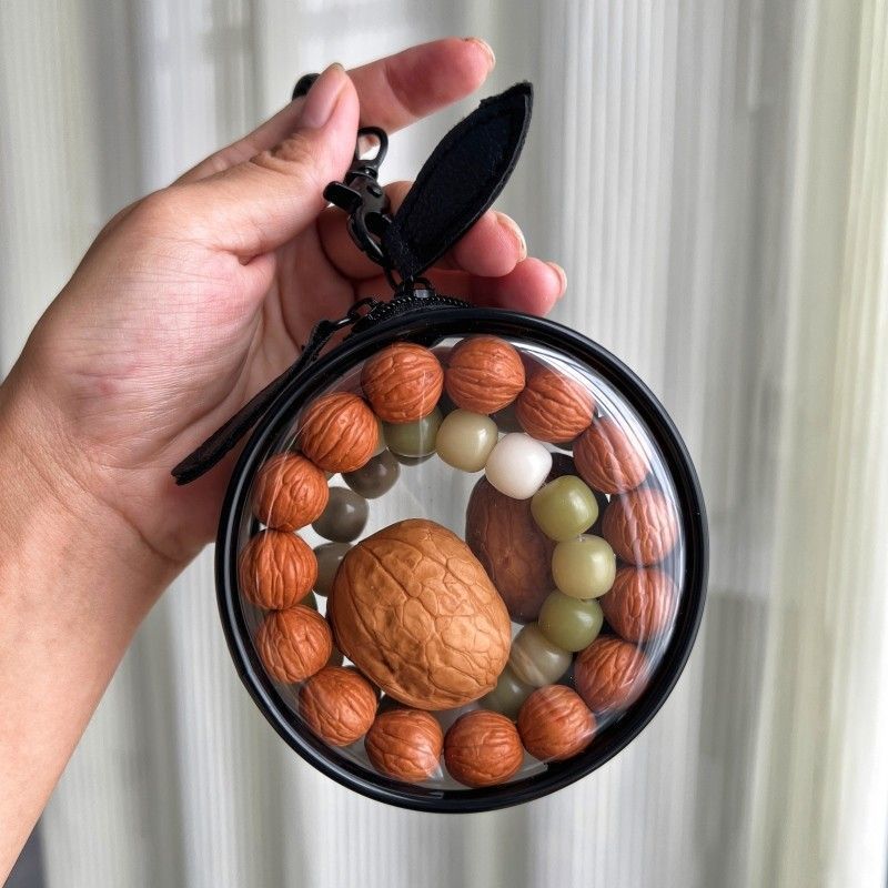 New Product#Walnut Storage Packaging Jewelry Lion Head Bracelet Box Portable Travel Bag Transparent4