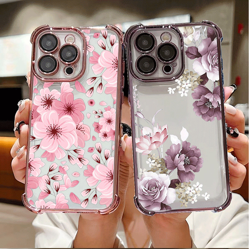 Ốp Hoa Hồng Cho Iphone 17 16 Pro Max 17 Air 16e 15 14 13 Pro Max 15 16 Plus 15 + 16 + 14 + 14Plus 16